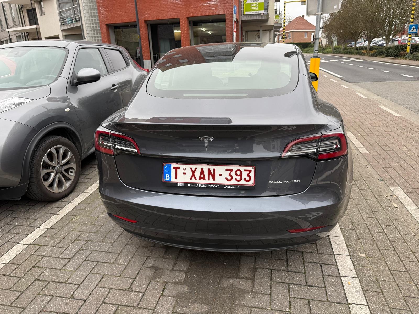 Tesla rear view